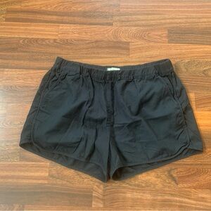 Madewell Black Casual Shorts Women’s Large Black Pull on High Waist w Pockets